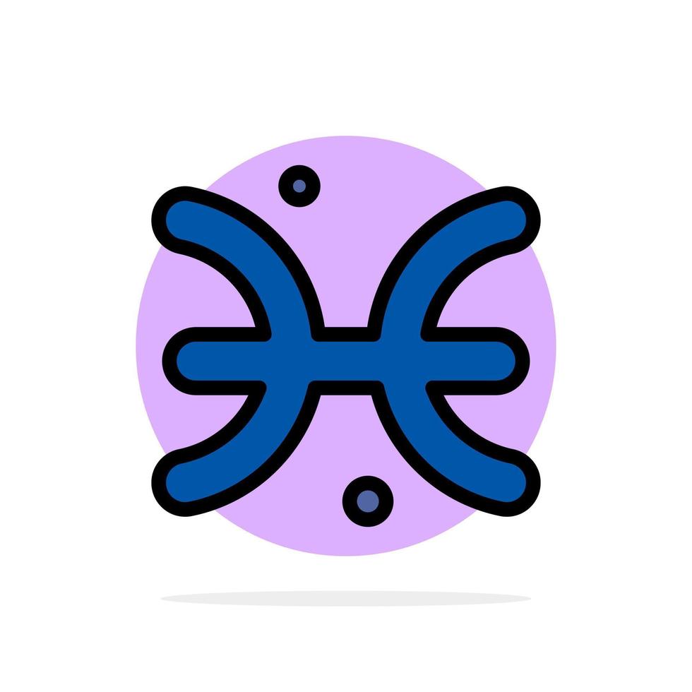 astrología horóscopo piscis grecia círculo abstracto fondo color plano icono vector