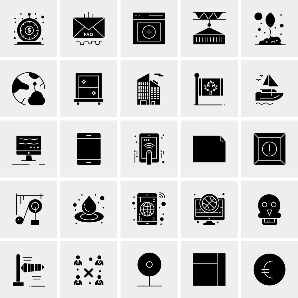 25 iconos de negocios universales vector ilustración de icono creativo para usar en proyectos relacionados con la web y dispositivos móviles