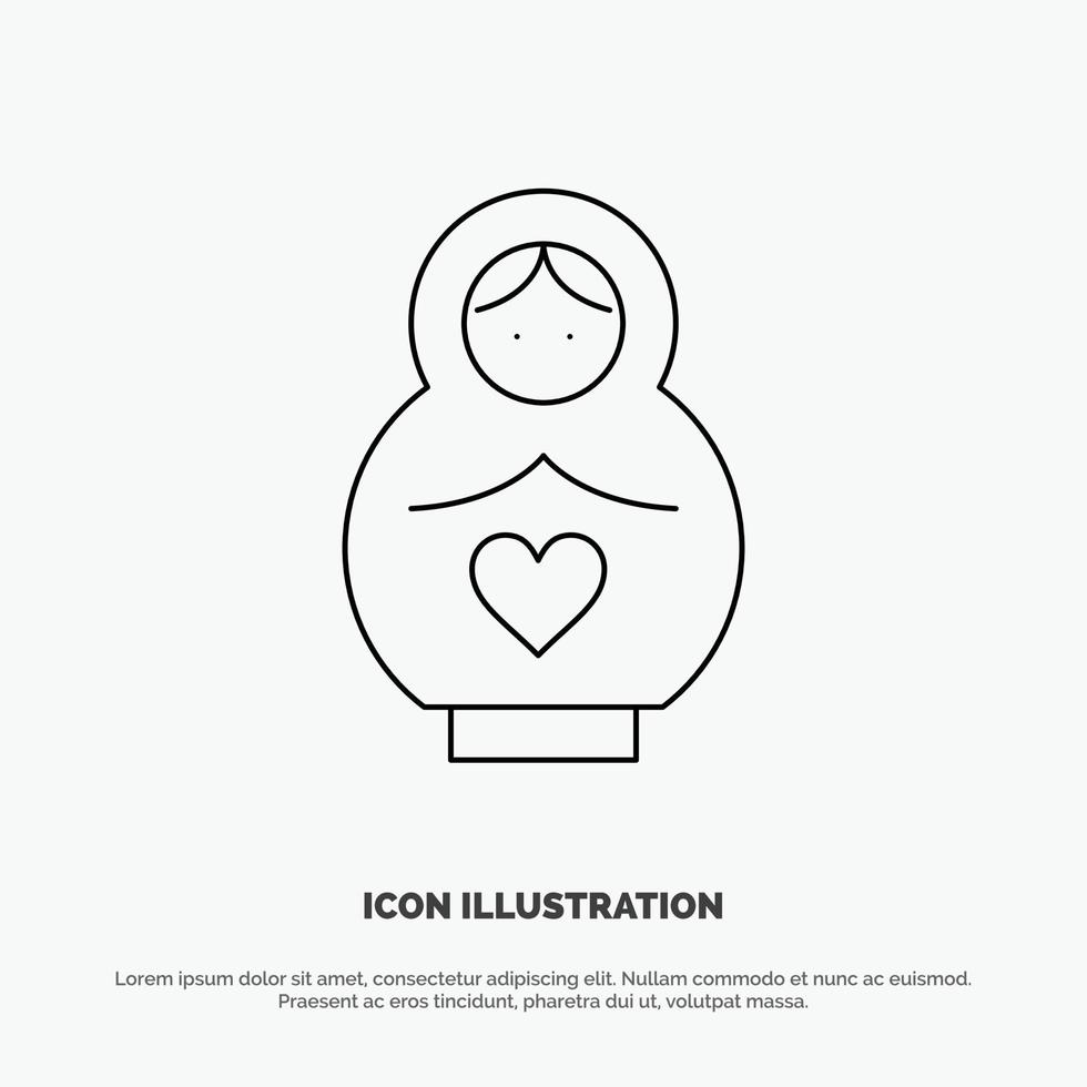 Dolphin Mother Love Heart Vector Line Icon