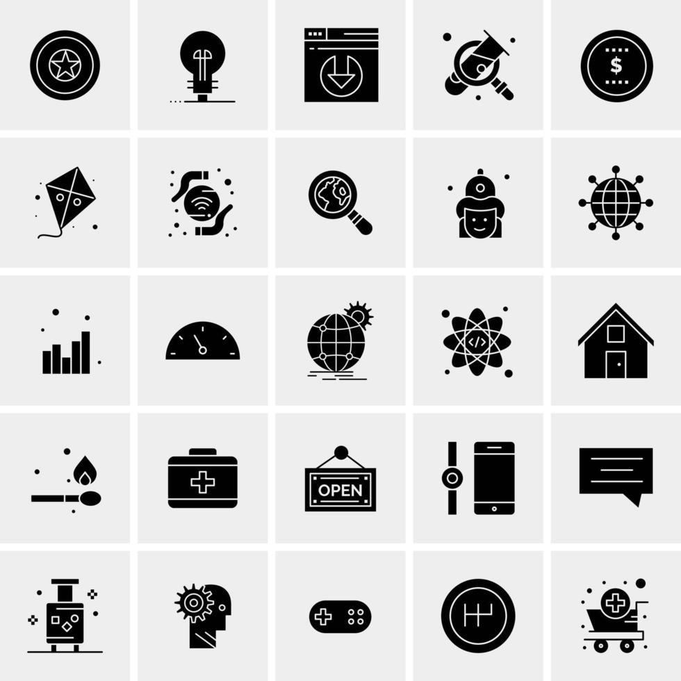 25 Universal Business Icons Vector Creative Icon Illustration to use in web and Mobile Related project