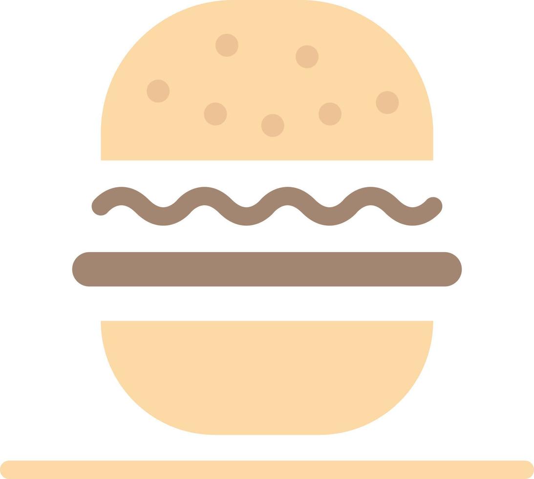 hamburguesa comer americano usa color plano icono vector icono banner plantilla