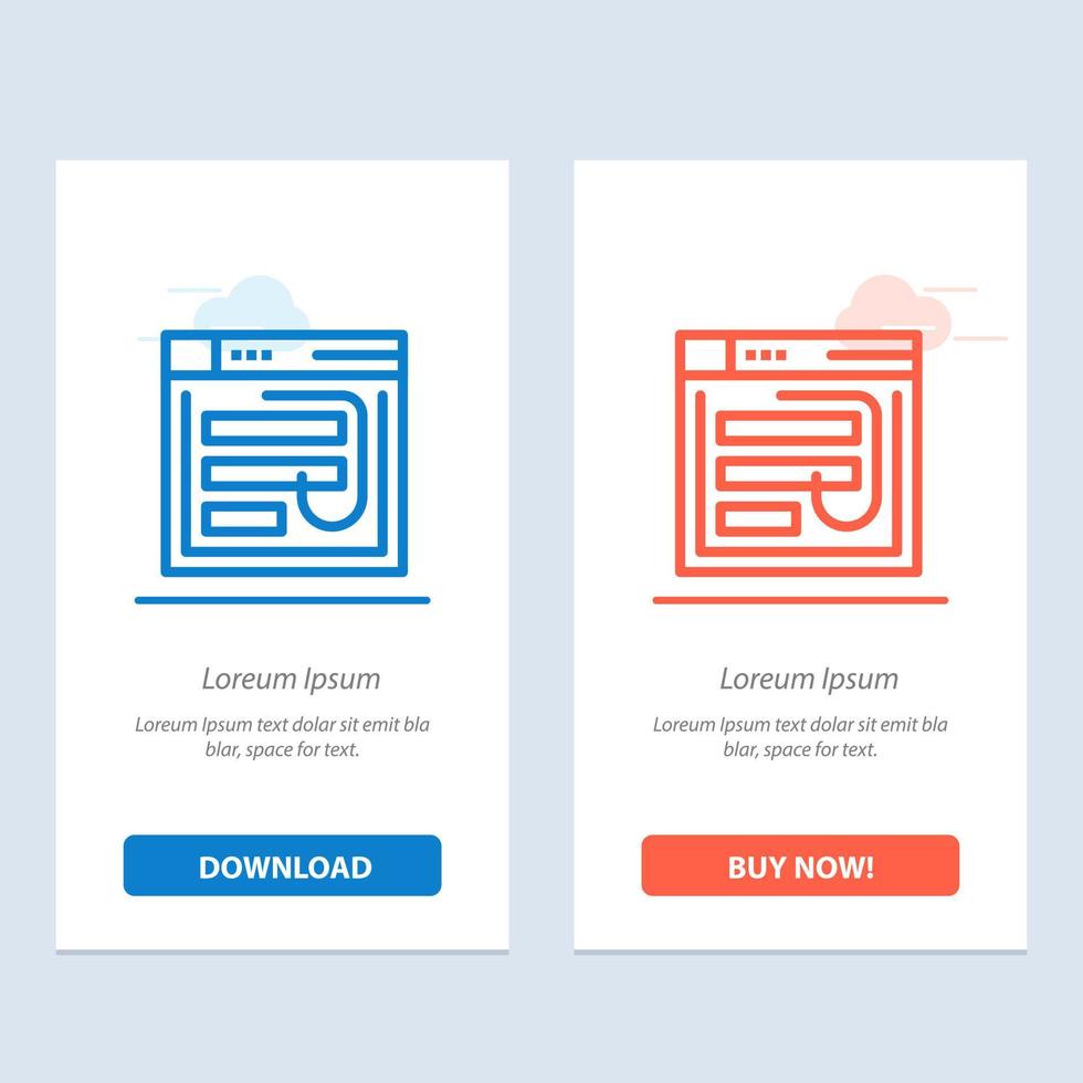 Email Hack Internet Password Phishing Web Website  Blue and Red Download and Buy Now web Widget Card Template vector