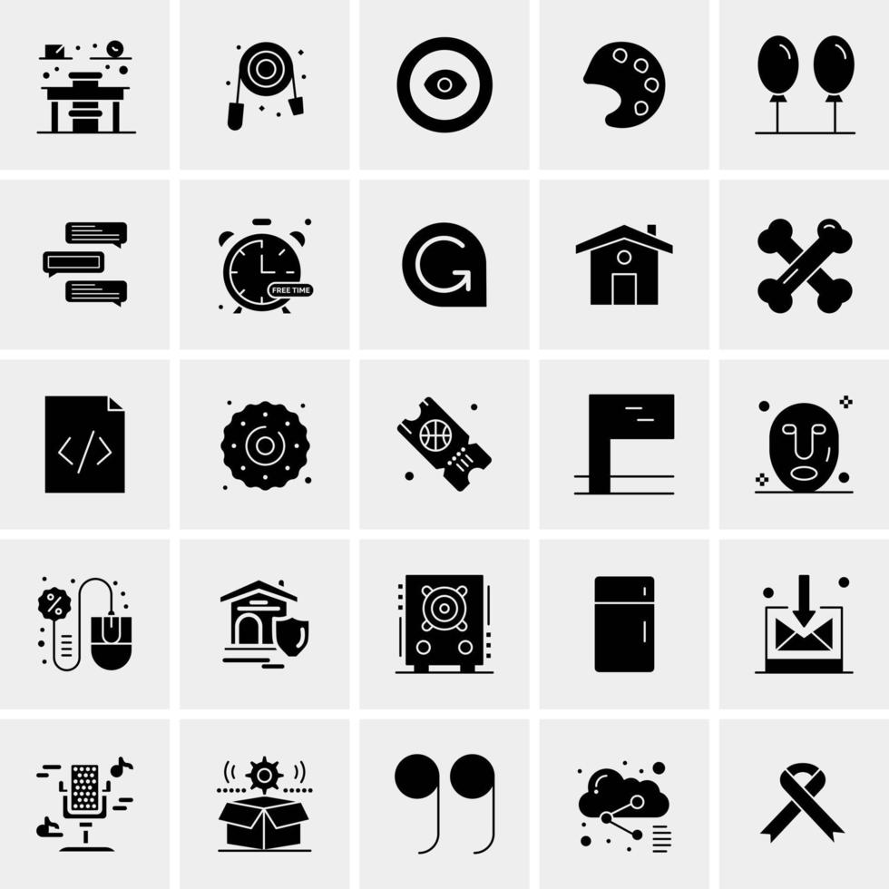 25 iconos de negocios universales vector ilustración de icono creativo para usar en proyectos relacionados con la web y dispositivos móviles