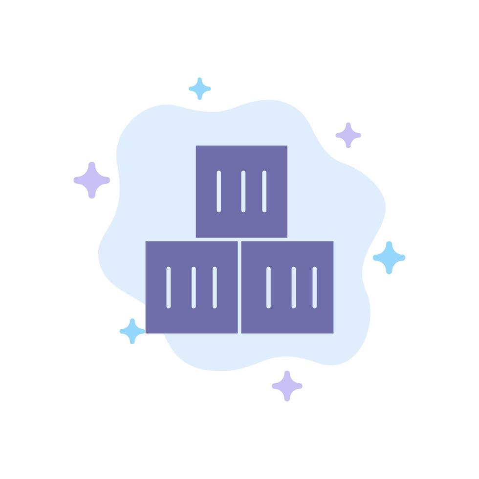 Box Good Logistic Transportation Blue Icon on Abstract Cloud Background vector