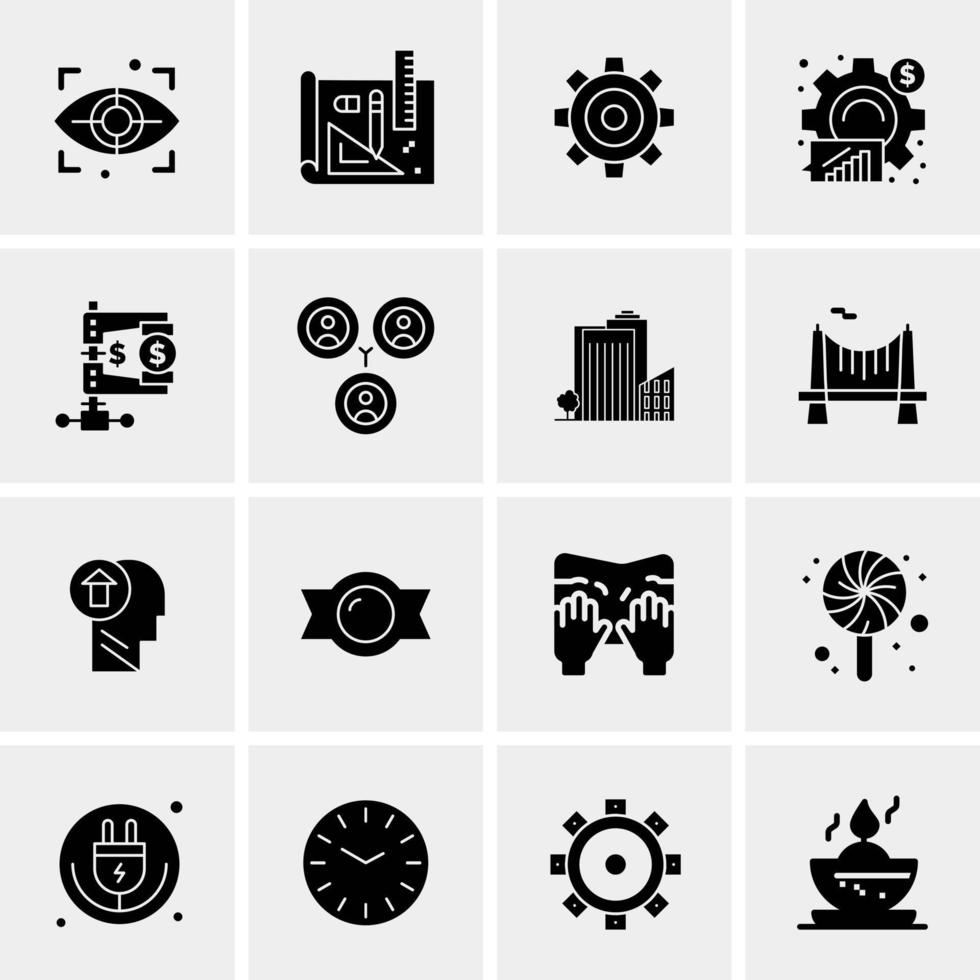 16 Universal Business Icons Vector Creative Icon Illustration to use in web and Mobile Related project