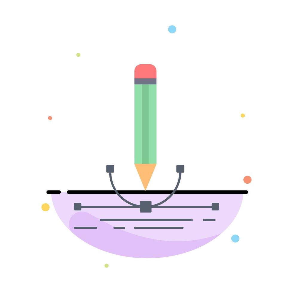 illustration design pen graphic draw Flat Color Icon Vector