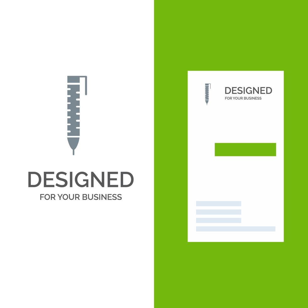 Pen Pencil Design Grey Logo Design and Business Card Template vector