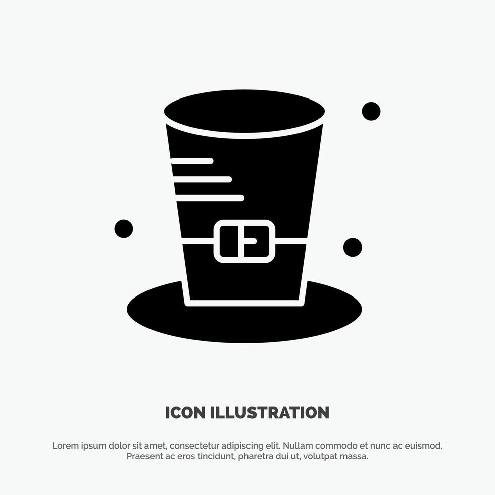 Cap Detective Hat Canada solid Glyph Icon vector