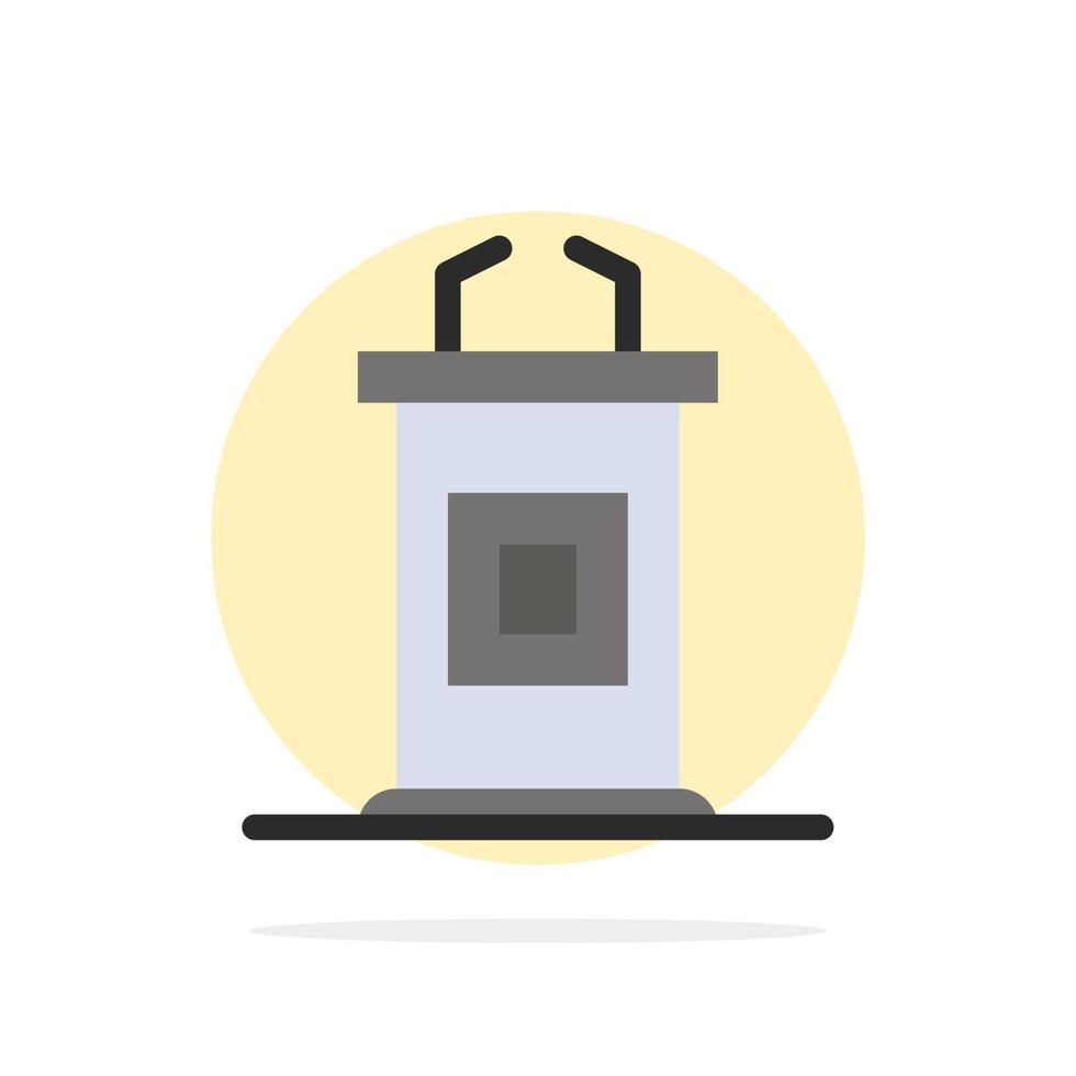Desk Conference Meeting Professor Abstract Circle Background Flat color Icon vector
