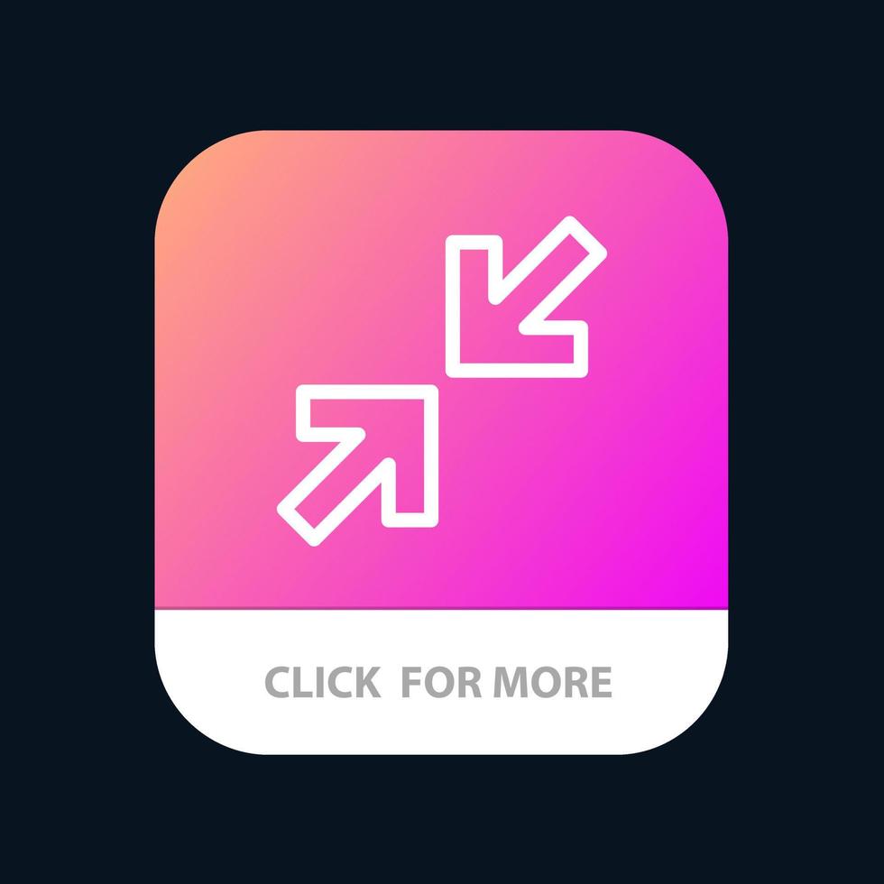 flechas flecha zoom botón de aplicación móvil versión de línea android e ios vector