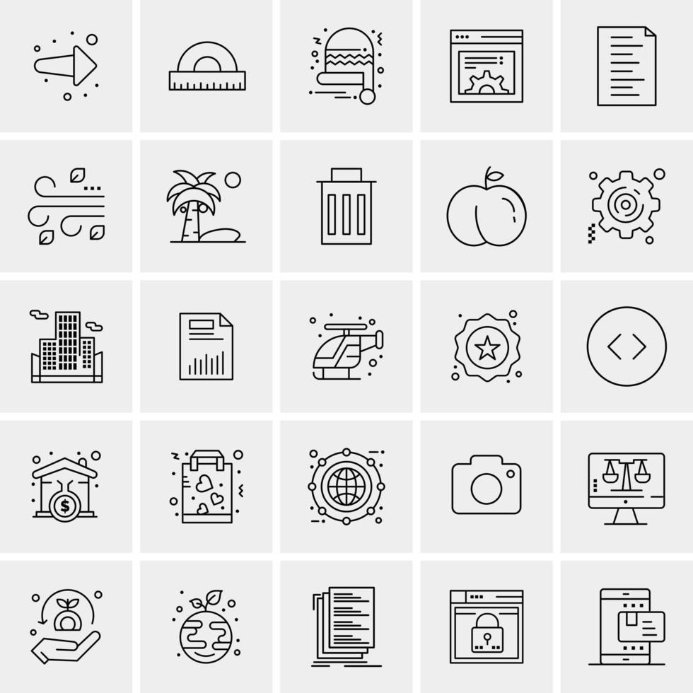 25 iconos de negocios universales vector ilustración de icono creativo para usar en proyectos relacionados con la web y dispositivos móviles