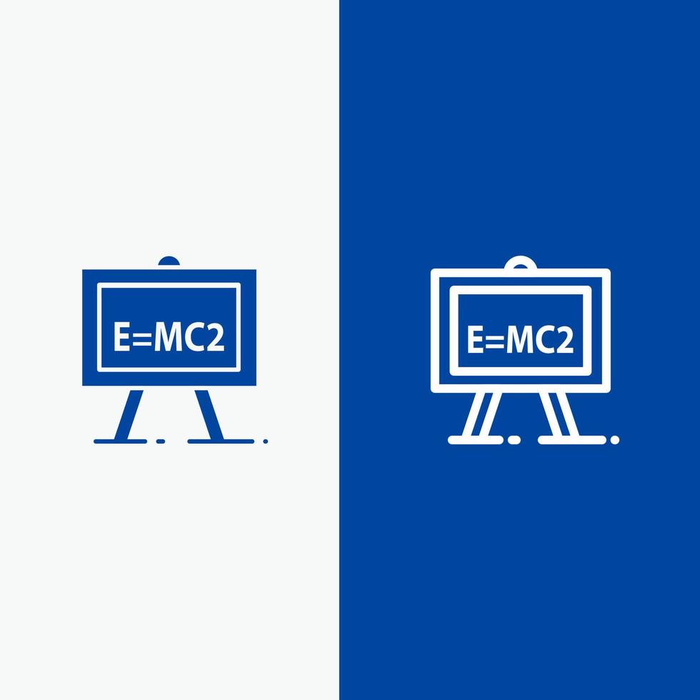 Chemistry Formula Science Science Formula Line and Glyph Solid icon Blue banner Line and Glyph Solid icon Blue banner vector