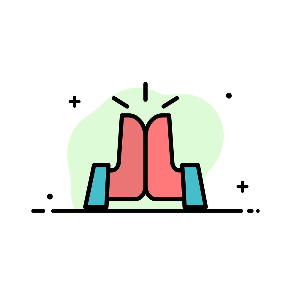 Best Five Friends High  Business Flat Line Filled Icon Vector Banner Template
