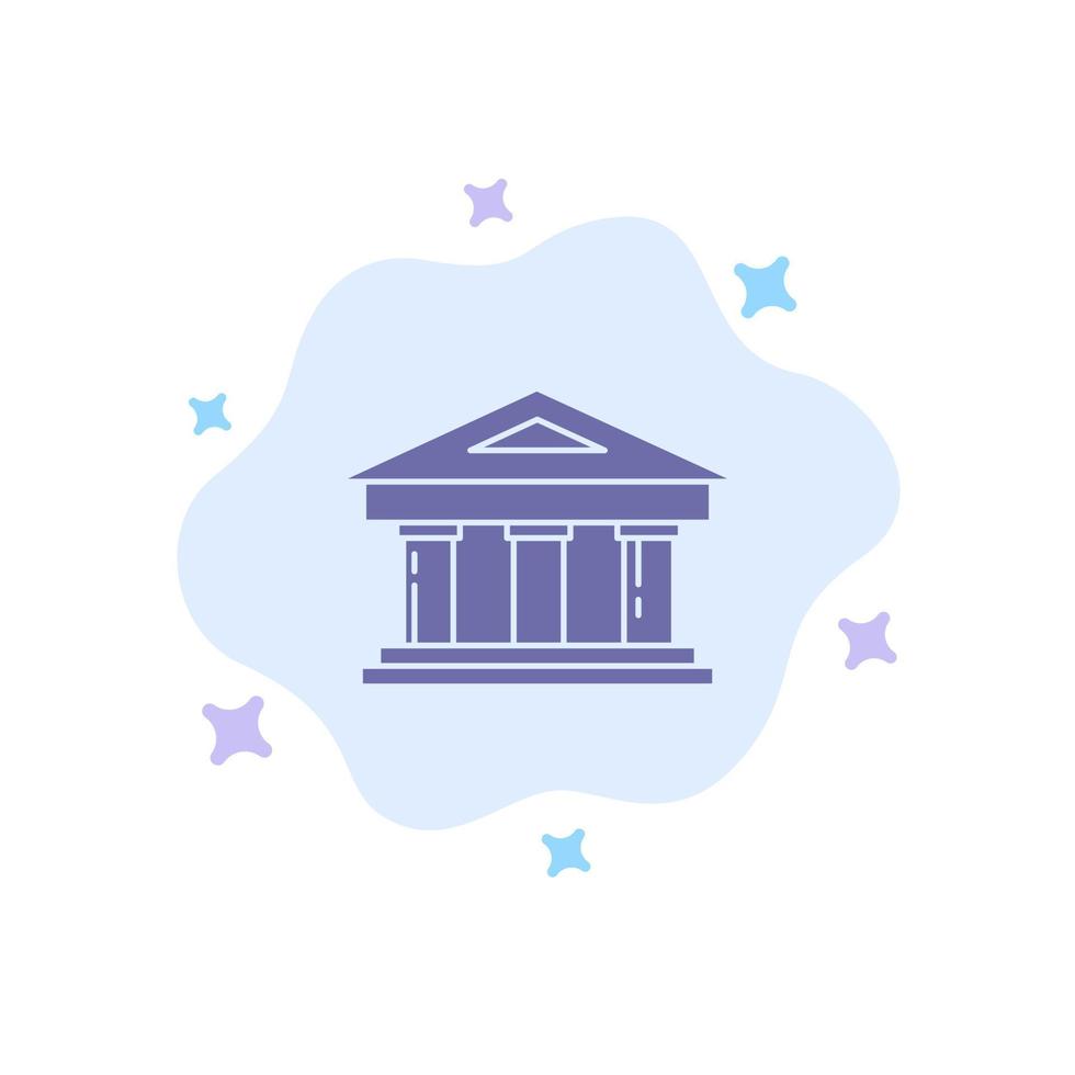 Bank Courthouse Finance Finance Building Blue Icon on Abstract Cloud Background vector