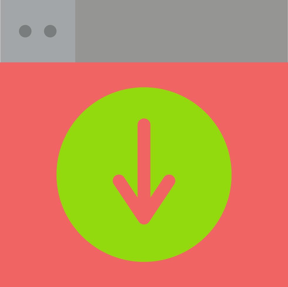 Web Design download down application  Flat Color Icon Vector icon banner Template