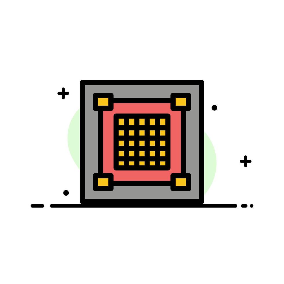 Creative Design Designer Graphic Grid  Business Flat Line Filled Icon Vector Banner Template