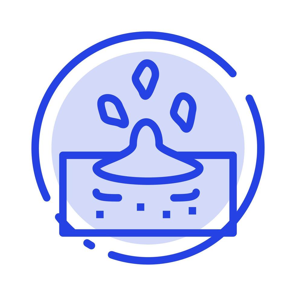 Drop Rain Rainy Water Blue Dotted Line Line Icon vector