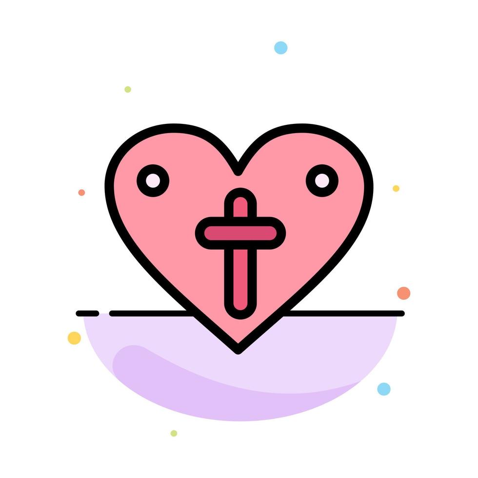 corazón amor pascua ama plantilla de icono de color plano abstracto vector