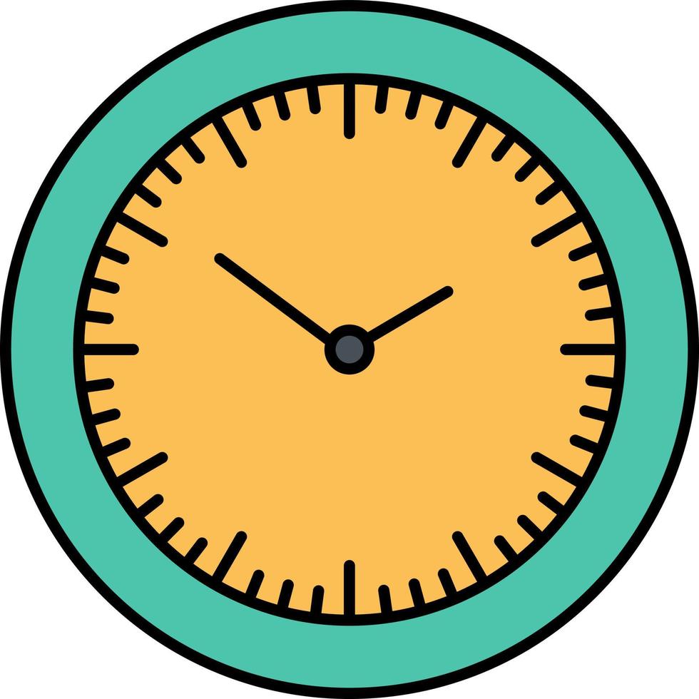 Time Watch Minutes Timer  Flat Color Icon Vector icon banner Template