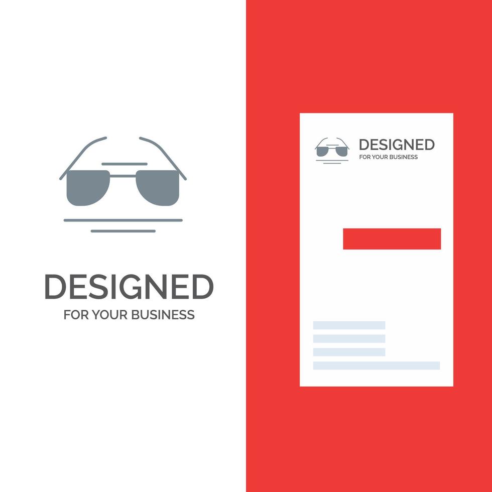 Glasses Eye View Spring Grey Logo Design and Business Card Template vector