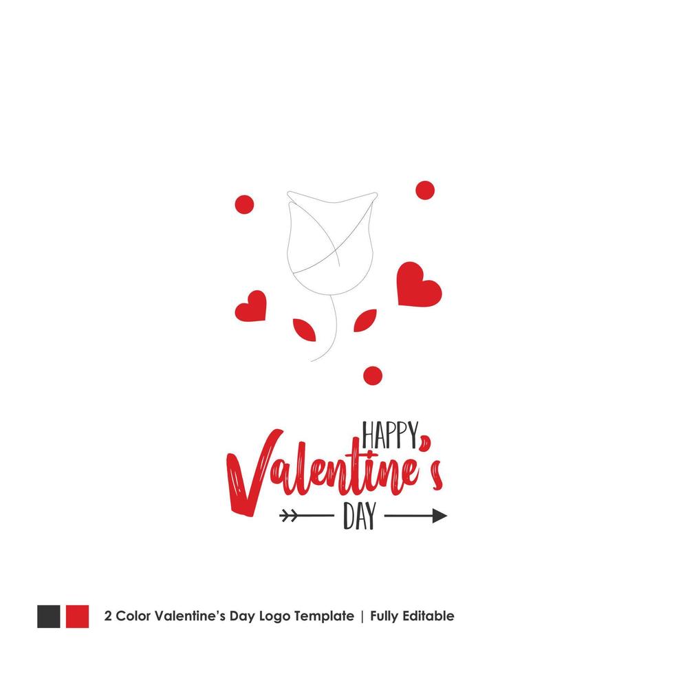 Happy Valentines Day Card Vector Lettering Background