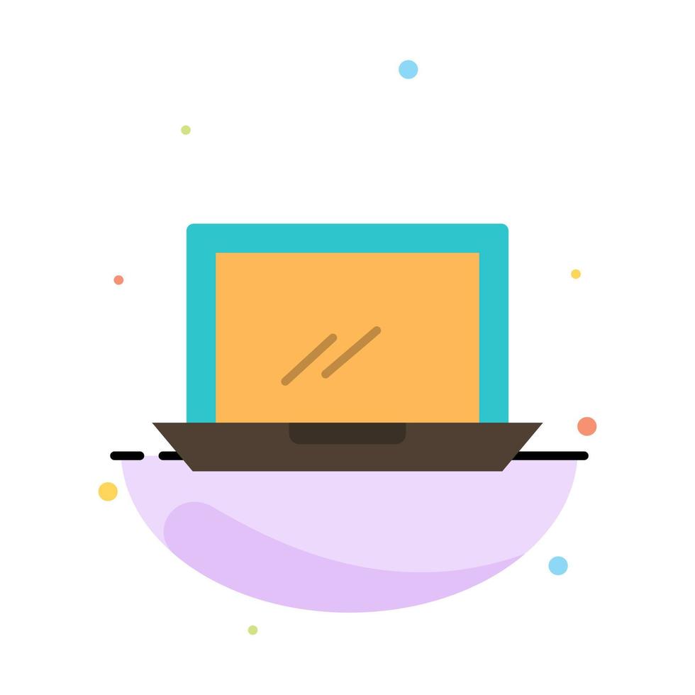 Computer Desktop Device Hardware Pc Abstract Flat Color Icon Template vector