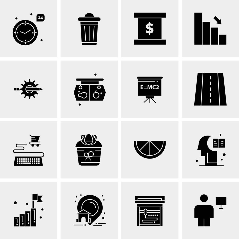 16 Universal Business Icons Vector Creative Icon Illustration to use in web and Mobile Related project