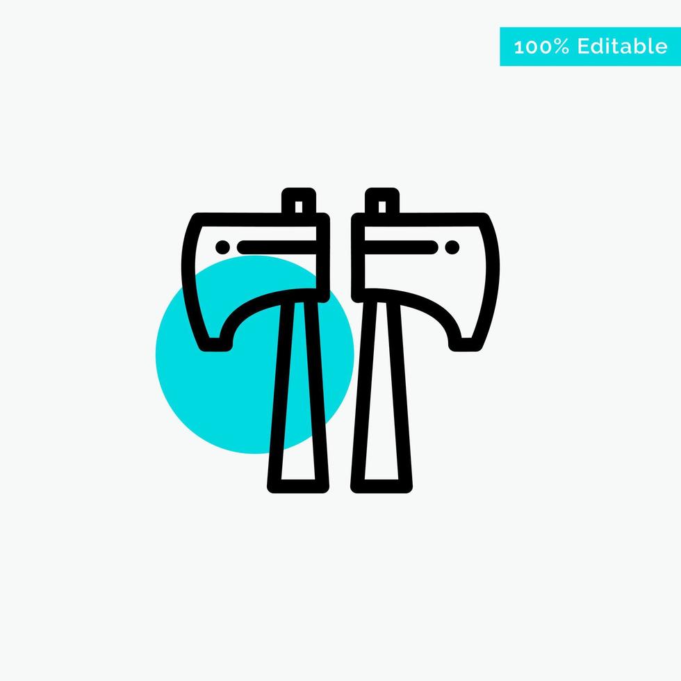 Ax Canada Wood Saw turquoise highlight circle point Vector icon