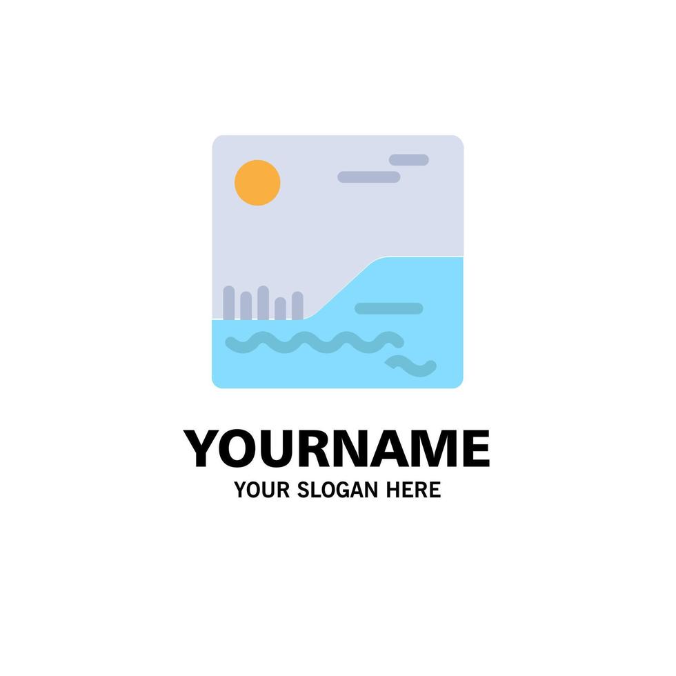 Image Picture Canada Business Logo Template Flat Color vector