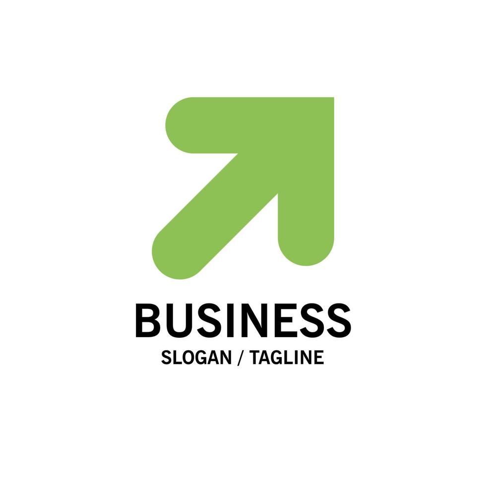 Arrow Up Right Business Logo Template Flat Color vector