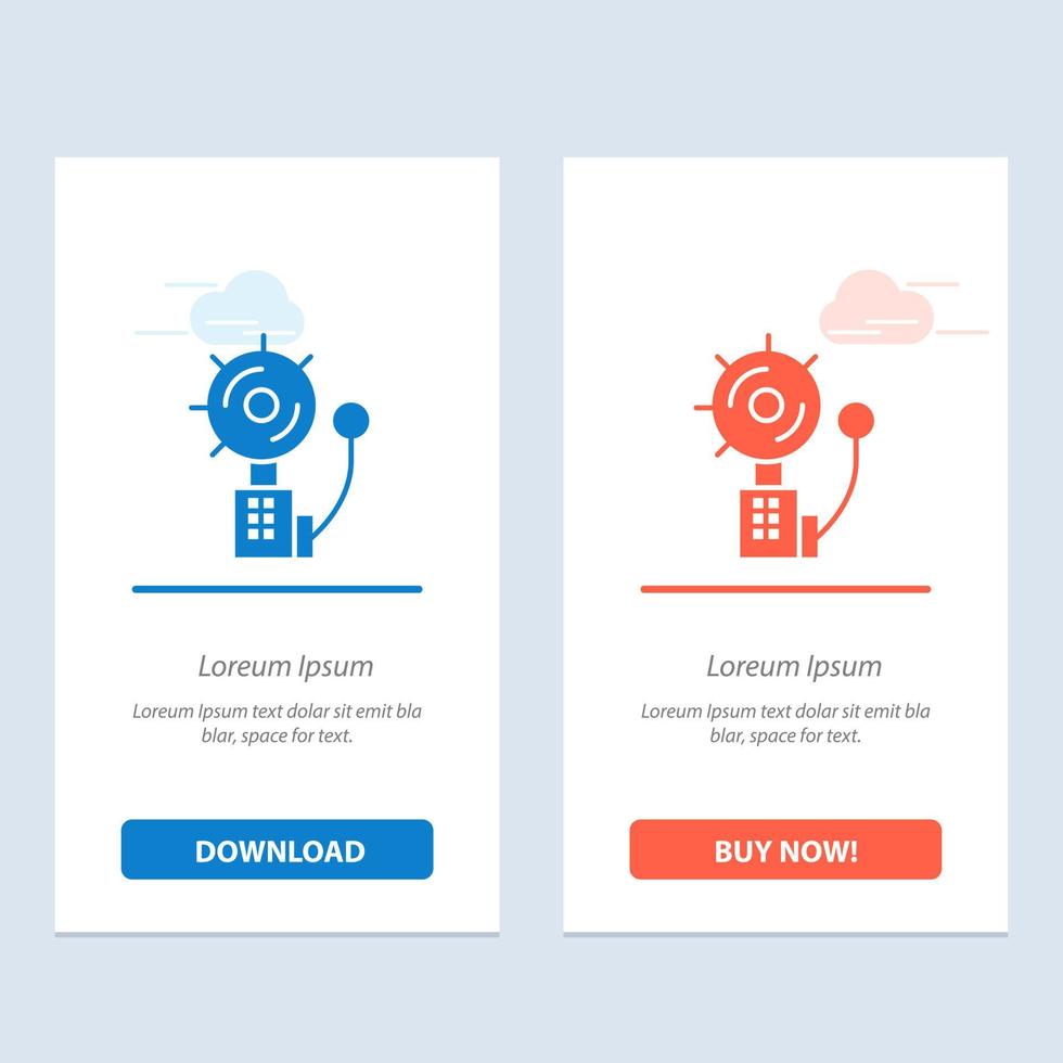 alarma alerta campana fuego intruso azul y rojo descargar y comprar ahora plantilla de tarjeta de widget web vector