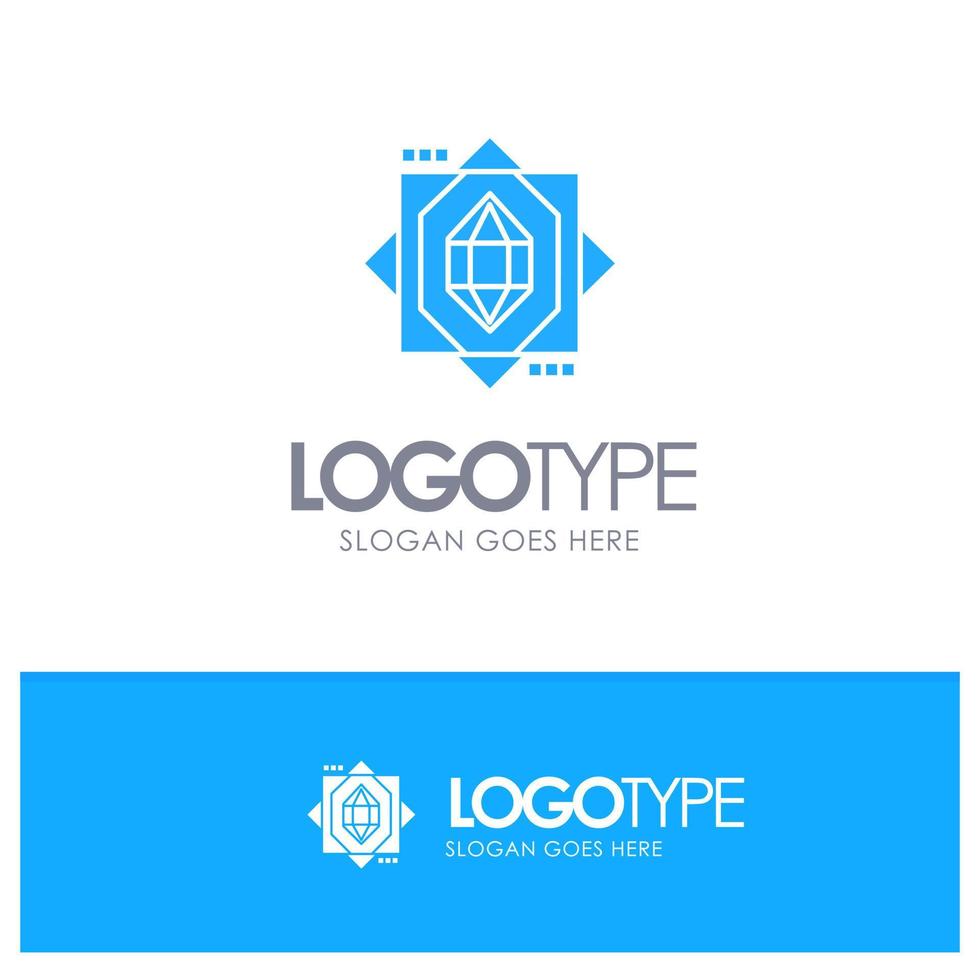 3d Core Forming Design Blue Logo vector