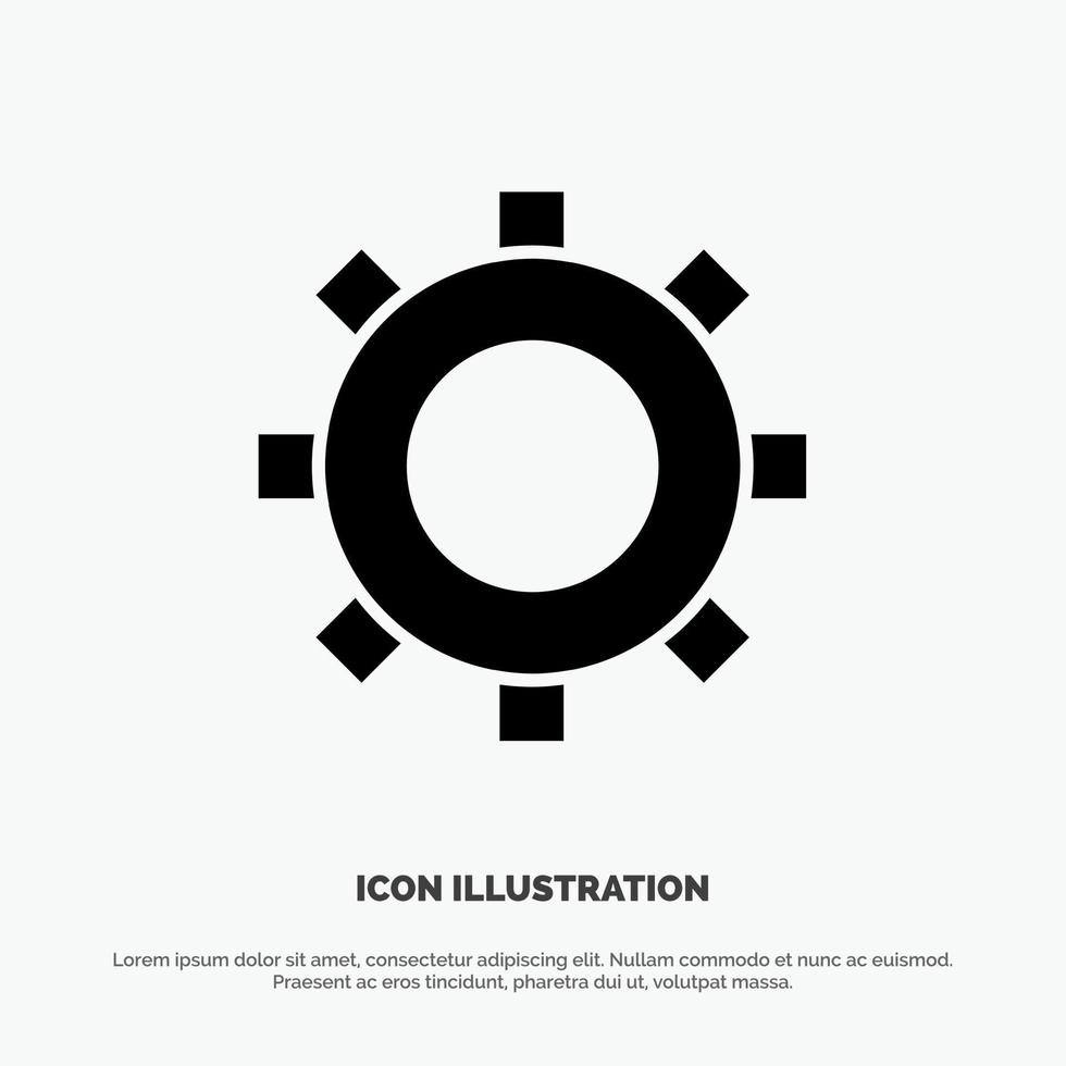 Cogs Gear Setting solid Glyph Icon vector