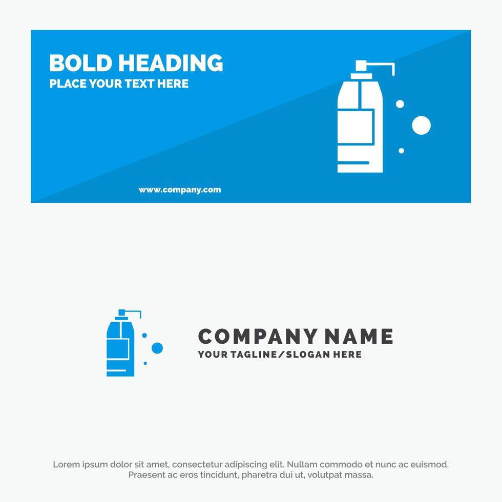 Cleaning Detergent Product SOlid Icon Website Banner and Business Logo Template vector