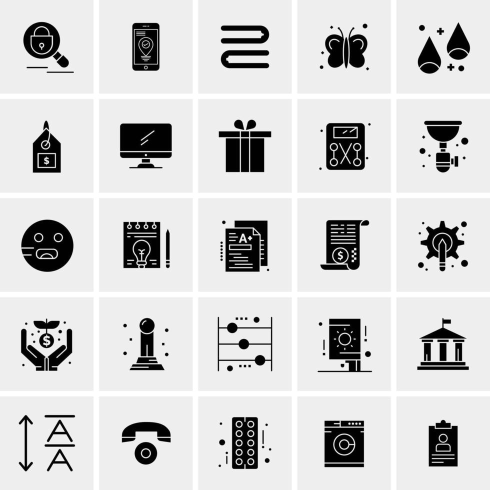 25 iconos de negocios universales vector ilustración de icono creativo para usar en proyectos relacionados con la web y dispositivos móviles