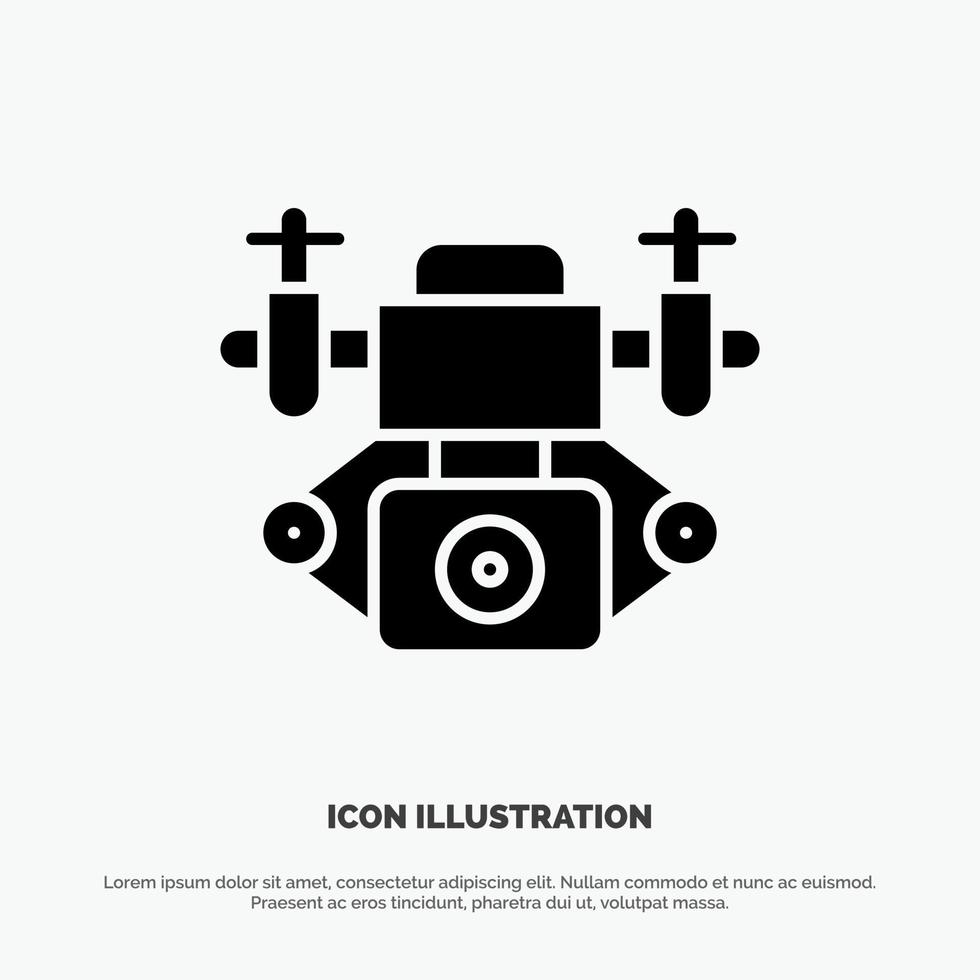 Action Camera Technology solid Glyph Icon vector