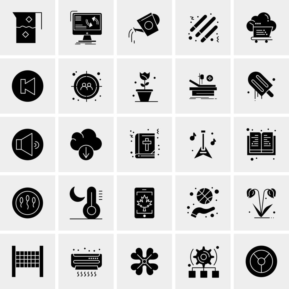 25 iconos de negocios universales vector ilustración de icono creativo para usar en proyectos relacionados con la web y dispositivos móviles