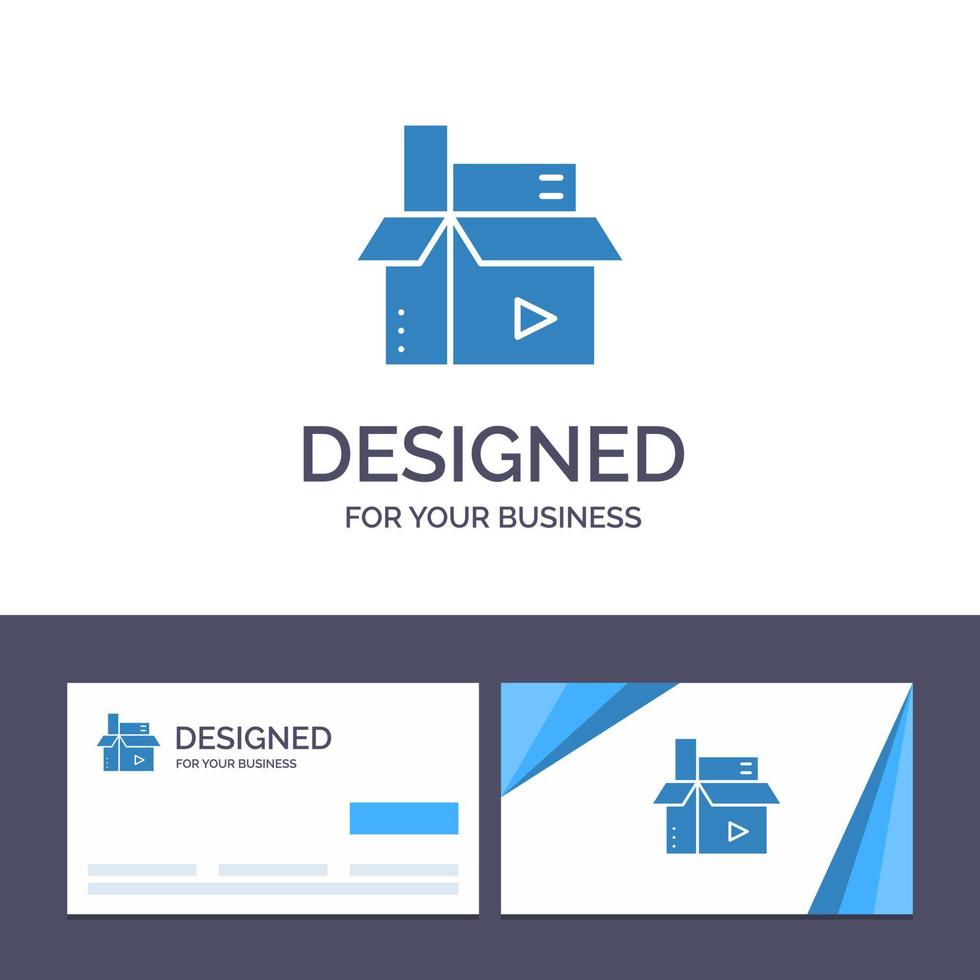 Creative Business Card and Logo template Content Creative Digital Media Publishing Vector Illustration