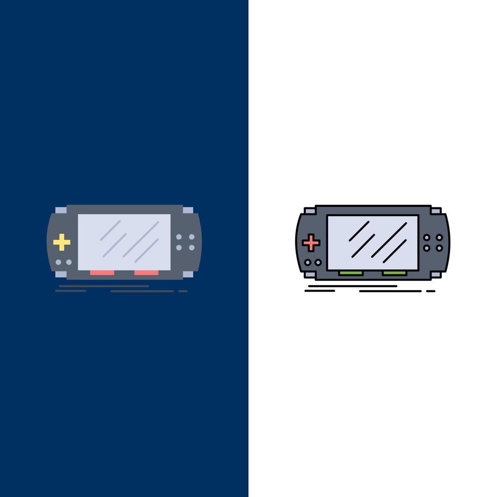 Console device game gaming psp Flat Color Icon Vector