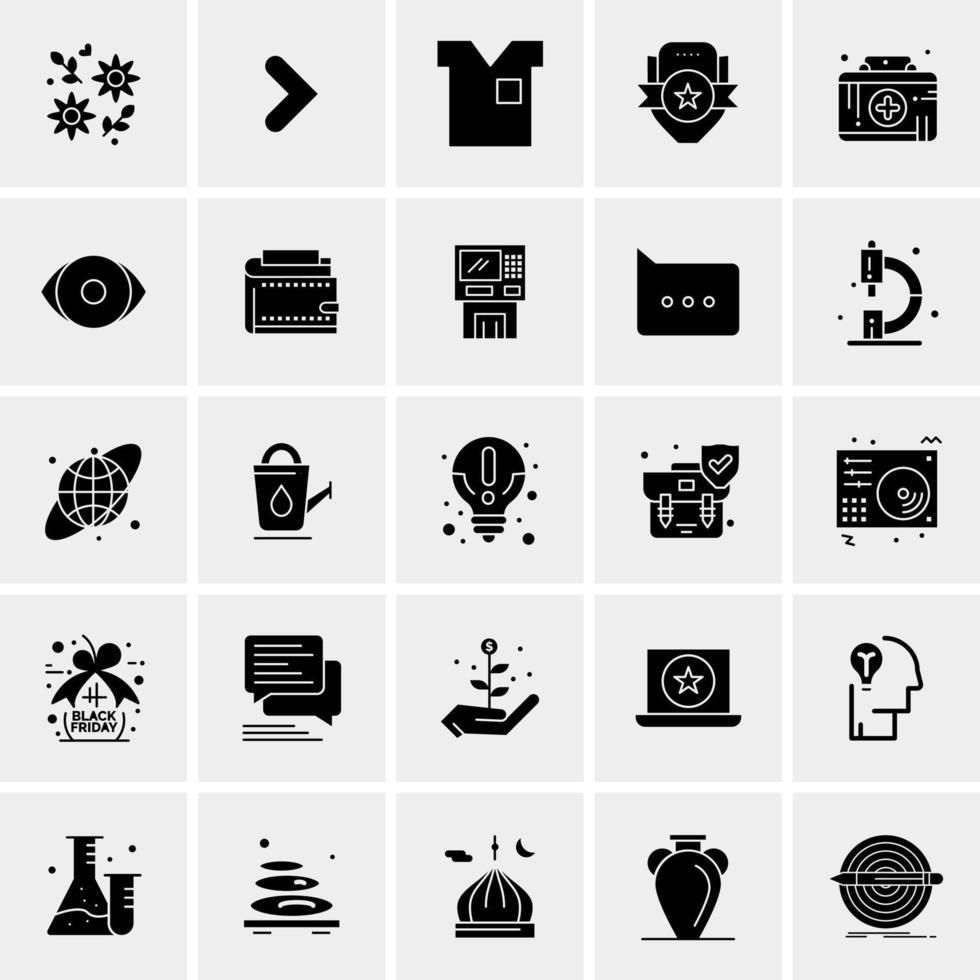 25 iconos de negocios universales vector ilustración de icono creativo para usar en proyectos relacionados con la web y dispositivos móviles