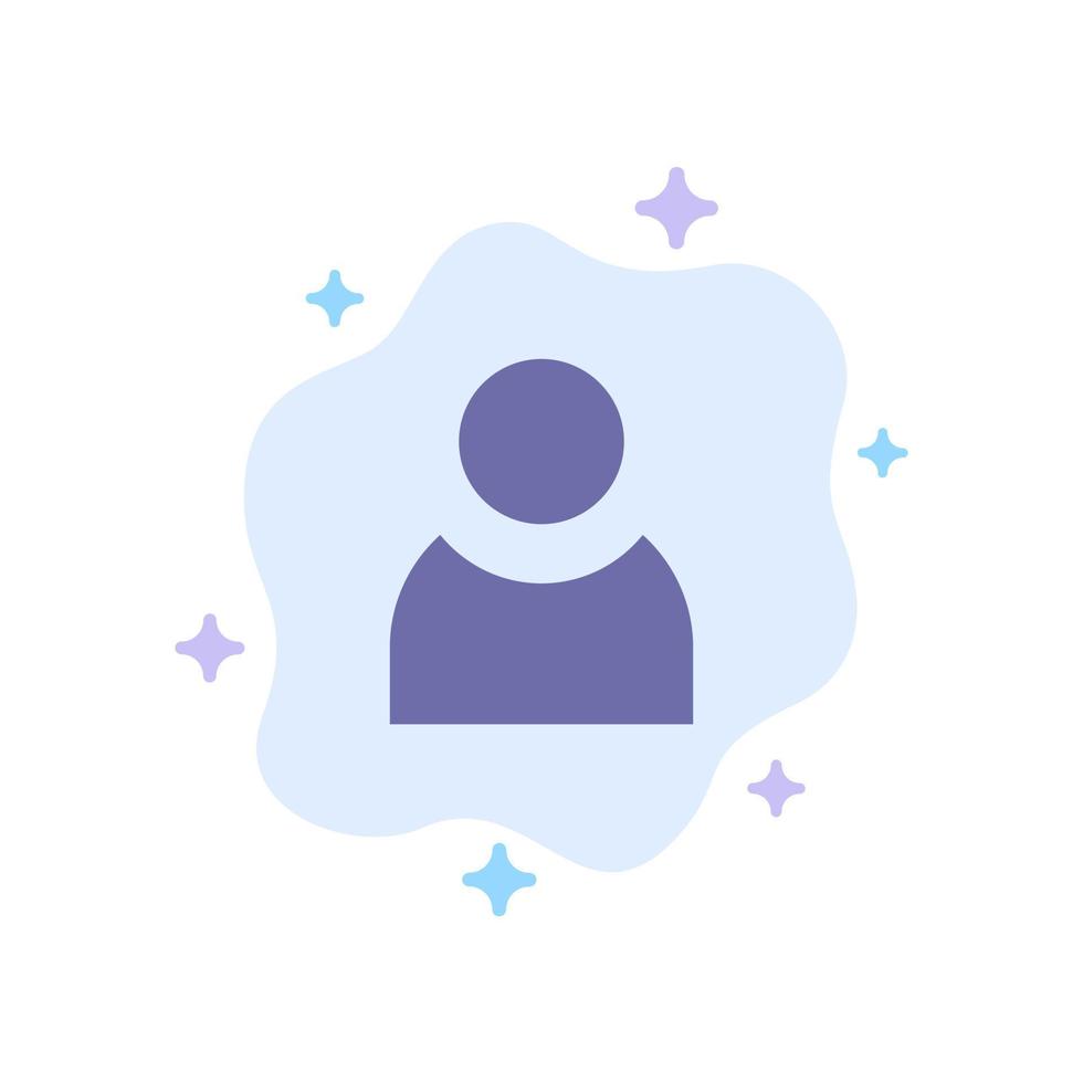 Avatar User Basic Blue Icon on Abstract Cloud Background vector