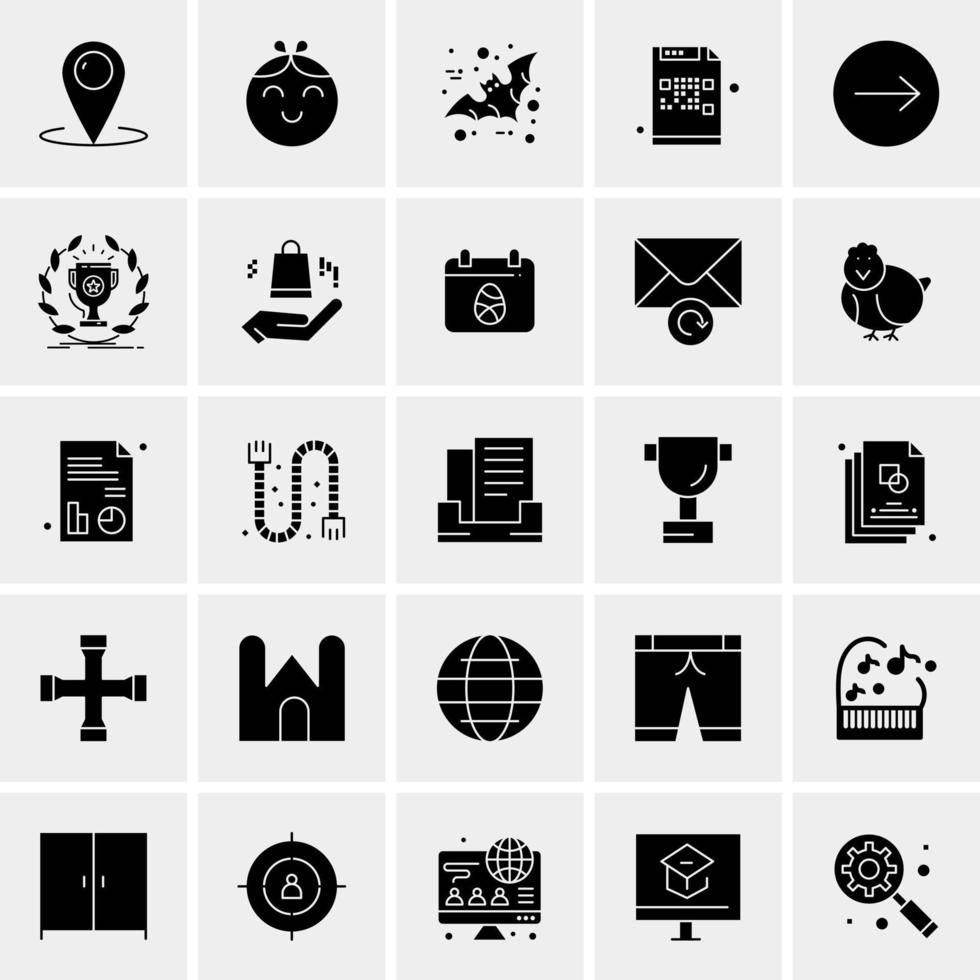 25 Universal Business Icons Vector Creative Icon Illustration to use in web and Mobile Related project