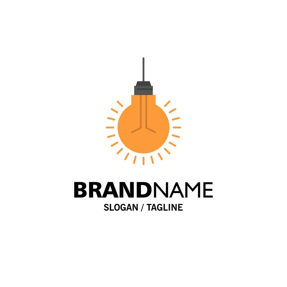 Light Bulb Idea Tips Suggestion Business Logo Template Flat Color vector
