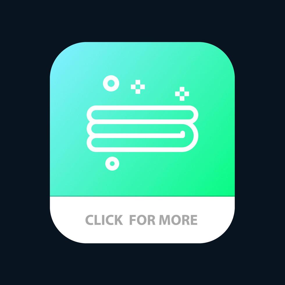 Clean Cleaning Towel Mobile App Button Android and IOS Line Version vector