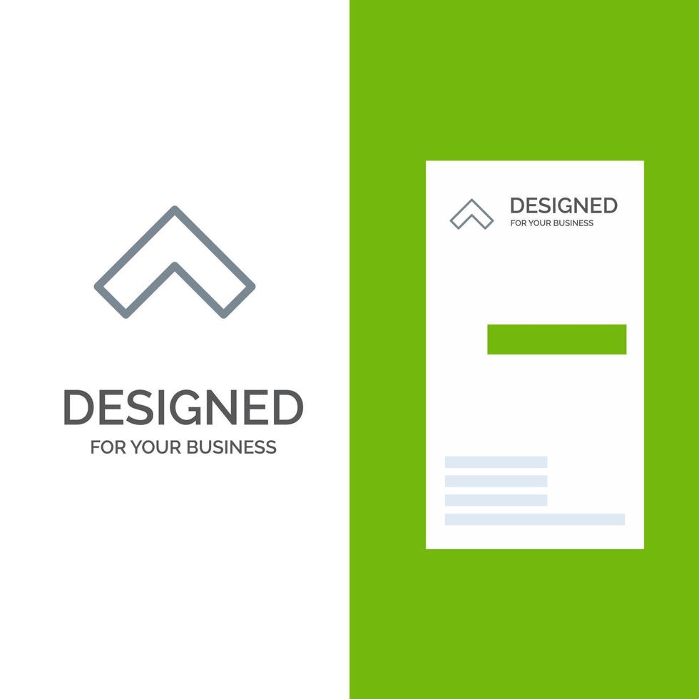 Arrow Up Forward Grey Logo Design and Business Card Template vector