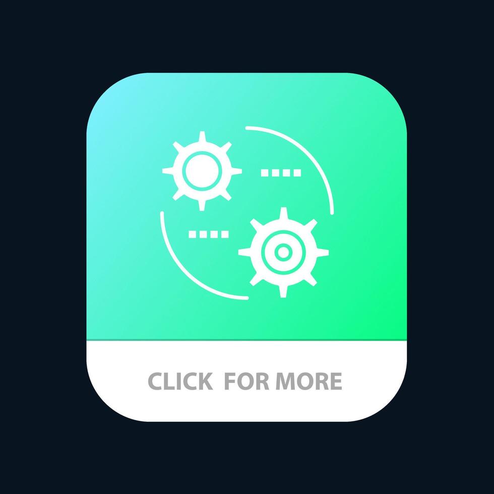 Control Setting Gear Setting Mobile App Button Android and IOS Glyph Version vector