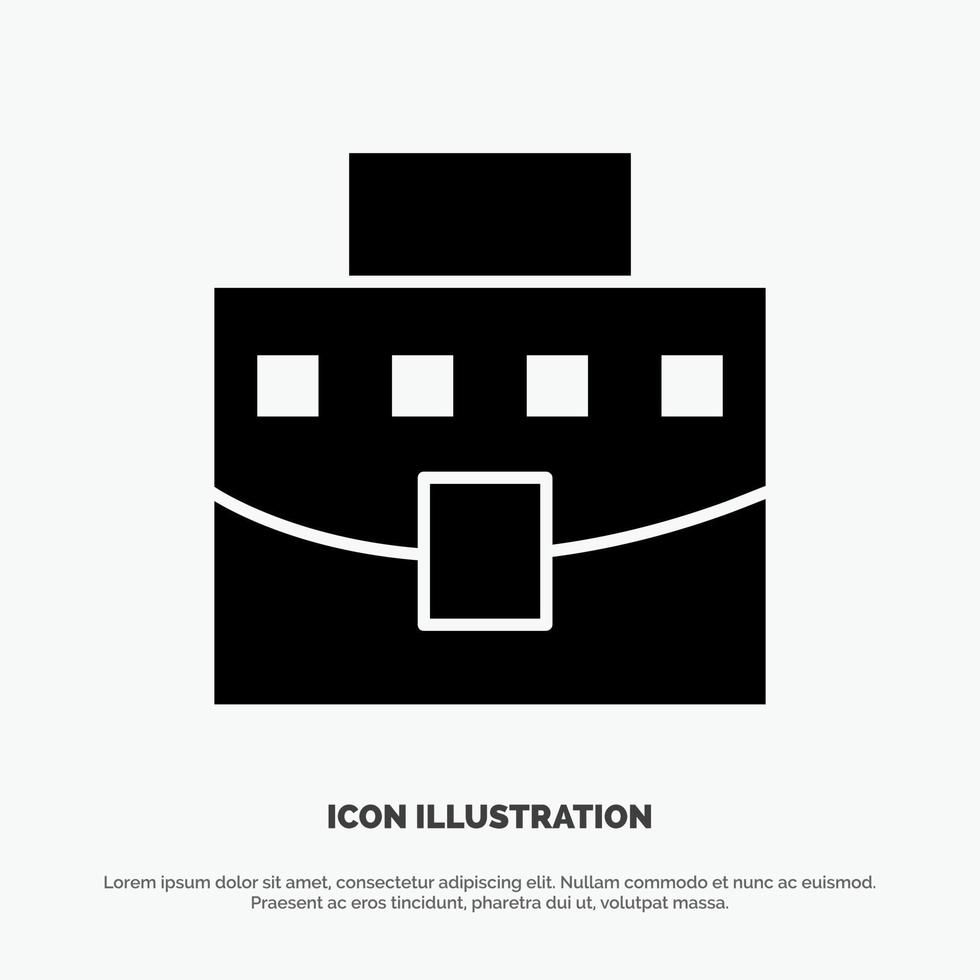 User Bag Business Office solid Glyph Icon vector
