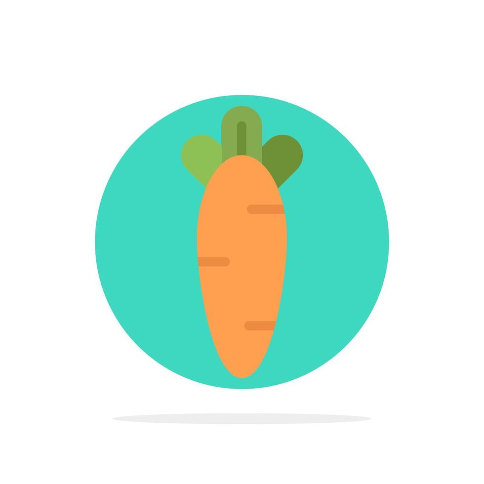 zanahoria comida pascua naturaleza círculo abstracto fondo color plano icono vector