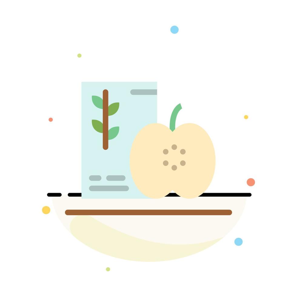 desayuno dieta comida frutas saludable abstracto color plano icono plantilla vector