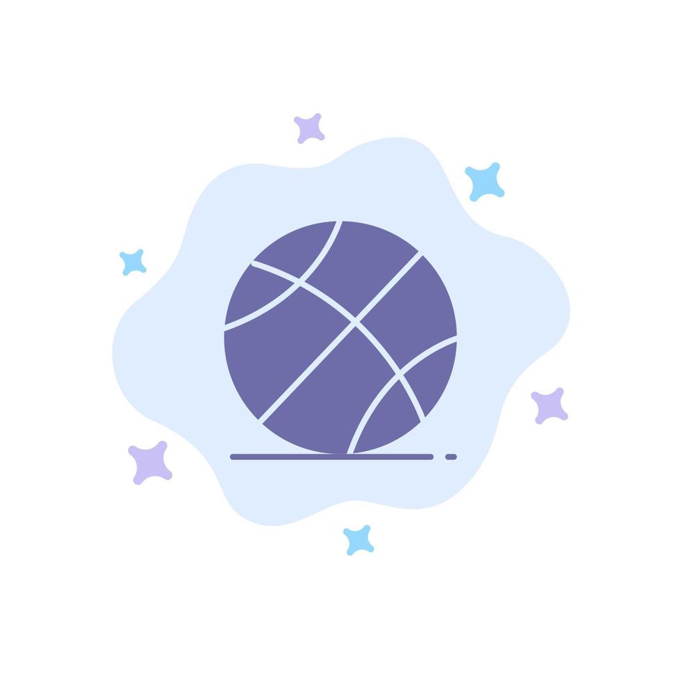 juego de deportes de pelota educación icono azul sobre fondo de nube abstracta vector